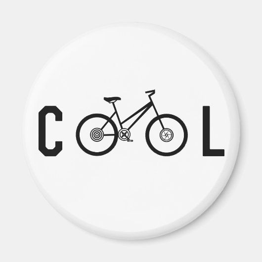 Minimale fiets met fietscyclus voor kool magneet (Voorkant)