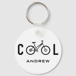 Minimale fiets met fietscyclus voor kool sleutelhanger