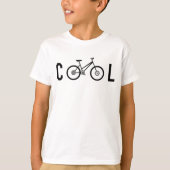 Minimale fiets met fietscyclus voor kool t-shirt (Voorkant)