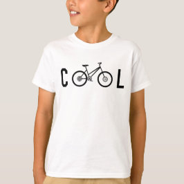 Minimale fiets met fietscyclus voor kool t-shirt