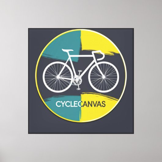 Minimale Fietsillustratie –  Canvas Afdruk (Voorkant)