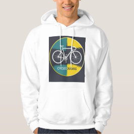 Minimale fietsillustratie – hoodie