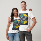 Minimale fietsillustratie – t-shirt (Unisex)