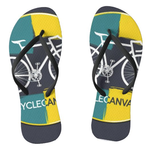 Minimale Fietsillustratie – Teenslippers (Voetbed)