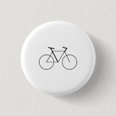 Minimale fietsknop voor fietsliefhebbers ronde button 3,2 cm (Voorkant)