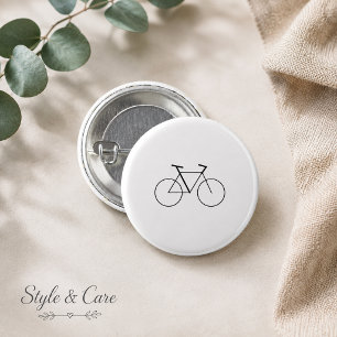 Minimale fietsknop voor fietsliefhebbers ronde button 3,2 cm