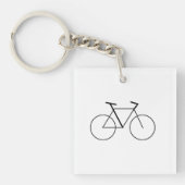 Minimale fietsmarkering vierkante sleutelhanger vo (voorkant)