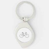 Minimale Fietsmerk Swirl Sleutelhanger voor Fietsl (Voorkant)