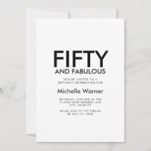 Minimale Fifty and Fabulous 50ste verpartij