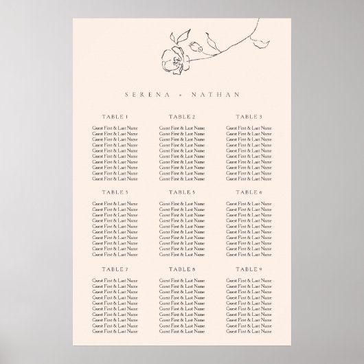 Minimale fijne zweetzaaikaart poster (Voorkant)