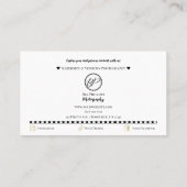 Minimale filmstrip pasgeboren fotografie visitekaartje (Achterkant)