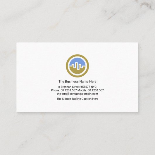 Minimale financiële adviseur voor effectenbeurzen visitekaartje (Achterkant)