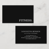 Minimale fitnesstrainer visitekaartje (Voorkant / Achterkant)