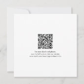 Minimale Floral bespaart de datum van QR-code brui Kaart (Achterkant)