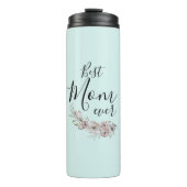 Minimale Floral Best Mam ooit Thermosbeker (Voorkant)