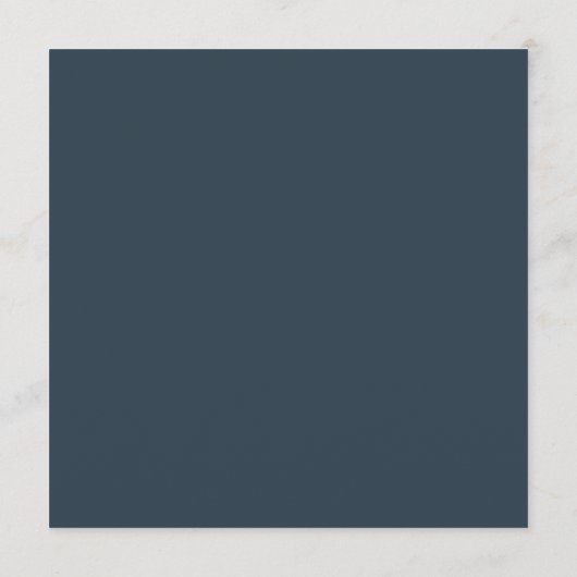 Minimale Floral Botanica Navy Blue op witte bruilo Menu (Achterkant)