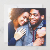 Minimale Floral Lavender sparen de Datum Fotokaart Kaart (Achterkant)