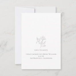 Minimale Floral Lijn Tekening sparen de Kaart van 