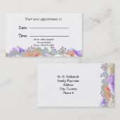 Minimale Floral Medical Appointkaart Afsprakenkaartje (Voorkant / Achterkant)