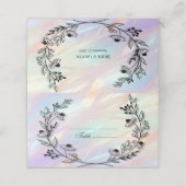 Minimale Flower Place Card Plaatskaartje (Buitenkant ongevouwen)