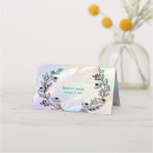 Minimale Flower Place Card Plaatskaartje (Achterkant)