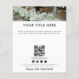 Minimale flyer voor evenementenplanner Laat een