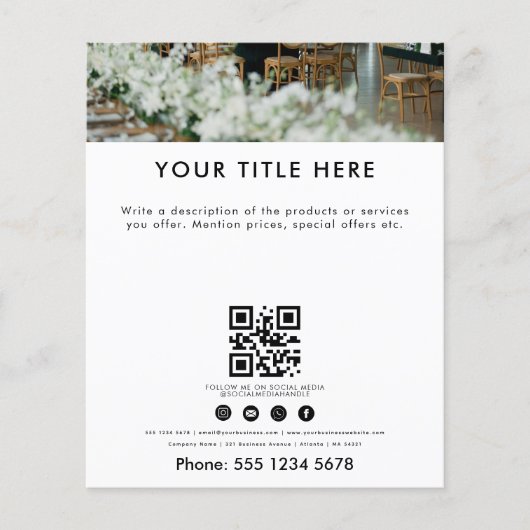 Minimale flyer voor evenementenplanner | Laat een (Voorkant)