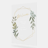 Minimale Foliage en Gold Geometric Terrarium Welko Acryl Bord (Hoek)