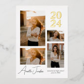 Minimale Folie Afstuderen Jaar Folie Uitnodiging (Voorkant)