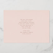 minimale folie fotocollage baby geboorte bekendmak folie uitnodiging (Achterkant)