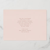 minimale folie fotocollage baby geboorte bekendmak folie uitnodiging (Achterkant)