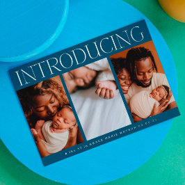 minimale folie fotocollage baby geboorte bekendmak folie uitnodiging