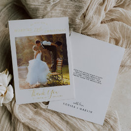 Minimale Folie Gehuwd Kerstmis Dank u Folie Feestdagenkaart