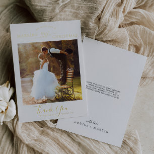 Minimale Folie Gehuwd Kerstmis Dank u Folie Feestdagenkaart