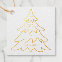 Minimale Folie kerstboom Folie foto's Bedankjes Labels