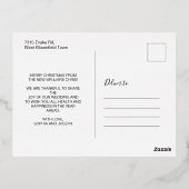 Minimale Folie Merry en getrouwde Pas getrouwd Fot Feestdagen Briefkaart (Achterkant)