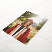 Minimale Folie Tekst Afstuderen Fotoaankondiging Folie Uitnodiging (Gedraaid)