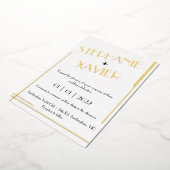 Minimale Folie van kunstdeco-weddenschappen, 5x7 Folie Uitnodiging (Gedraaid)