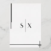 Minimale Folie van kunstdeco-weddenschappen, 5x7 Folie Uitnodiging (Achterkant)