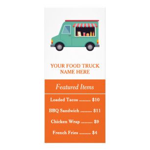 Minimale Food Truck Rack Card Je hebt mijn dag g Reclamekaart