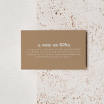 Minimale formale bruine bruiloft goed informatiekaartje<br><div class="desc">Deze minimalistische,  formele bruine bruiloft die een welkomstkaart wenst,  is perfect voor een rustige bruiloft. Het ontwerp is voorzien van een mooi lettertype op een bruine achtergrond om uw evenement te verfraaien.</div>