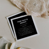 Minimale formalistische zwarte trivia Fun Facts We Servet