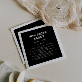 Minimale formalistische zwarte trivia Fun Facts We Servet