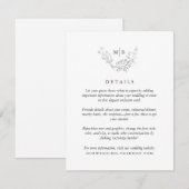 Minimale formele huwelijksdetails informatiekaartje (Voorkant / Achterkant)