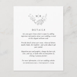 Minimale formele huwelijksdetails informatiekaartje