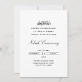 Minimale formele kalligrafie script Nikah-ceremoni Kaart (Voorkant)