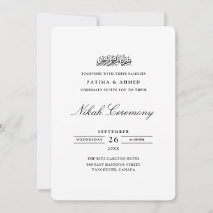 Minimale formele kalligrafie script Nikah-ceremoni Kaart