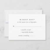 Minimale formele klassieke RSVP-Kaart RSVP Kaartje (Voorkant)