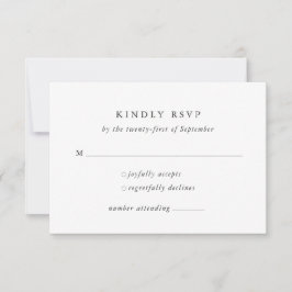 Minimale formele klassieke RSVP-Kaart RSVP Kaartje
