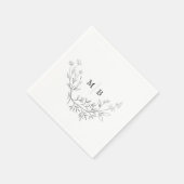 Minimale formele monogram bruiloft Napkins Servet (Hoek)